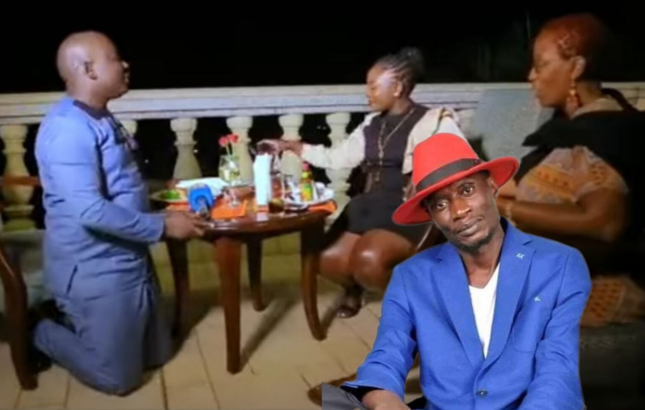 After Bajjo Knelt Before Doreen Nasseria While Pleading For Love, Abitex Called Him A Disgrace To African Men.